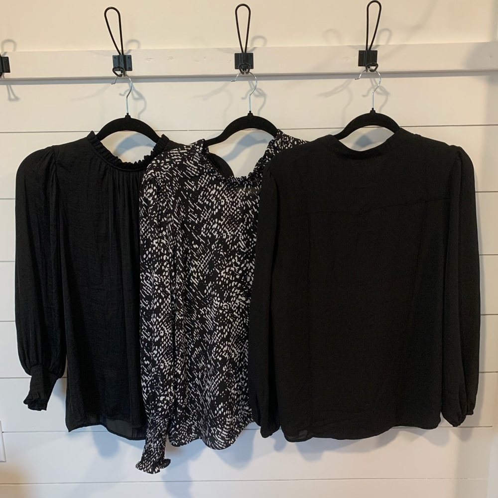 Women’s Blouse Dressy Shirt Black Large